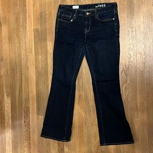 deep indigo Gap 1969 curvy boot cut 29 inch waist, 28 inch inseam